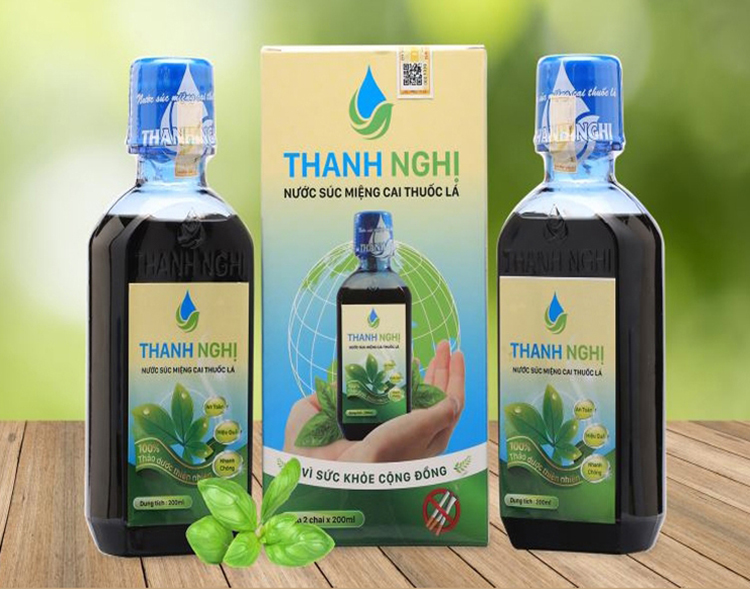 Hộp 2 Chai Nước Cai Thuốc Lá, Thuốc Lào Thảo Dược Cao Cấp Thanh Nghị Chính Hãng (200ml / Chai)