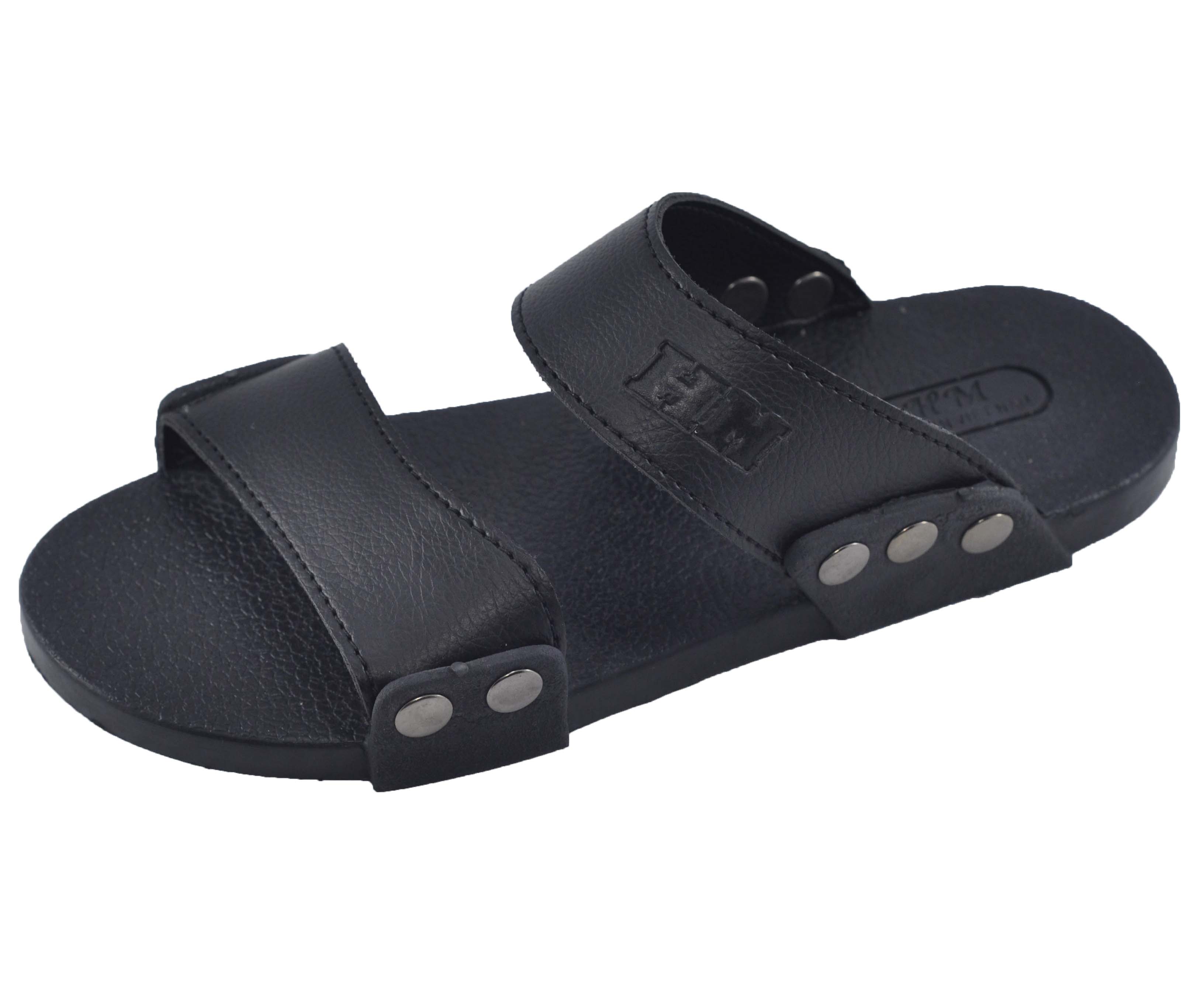 Dép nam da PU cao cấp chất lượng cao HM - TPU-11 ( Đen)