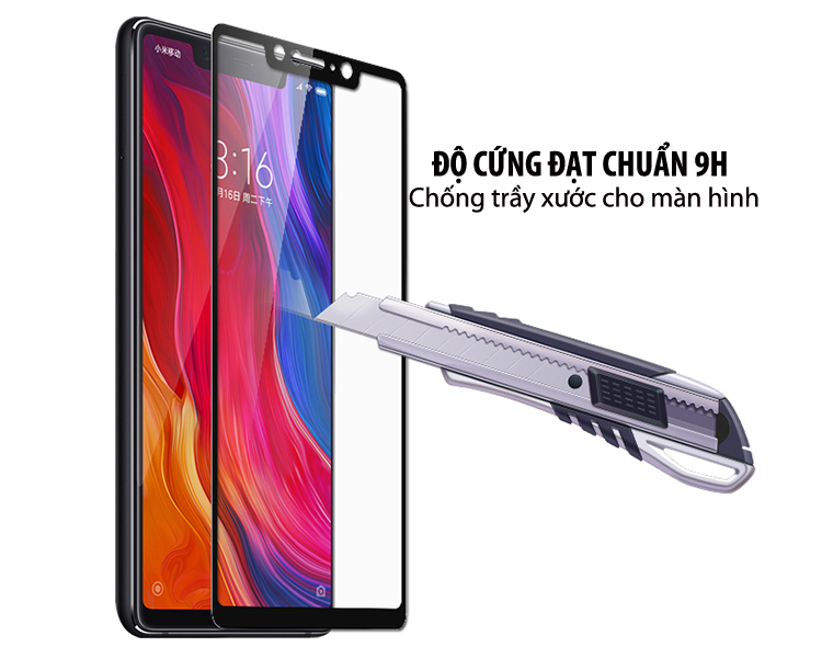 Dán cường lực Xiaomi Mi 8 SE 4D full keo và từ tính Dán cường lực Xiaomi Mi 8 SE 4D full keo và từ tính