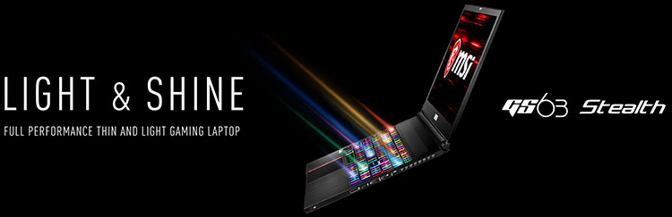 Laptop Gaming MSI Stealth GS63 8RD-006VN Core i7-8750H/Win10 (15.6 inch) - Black - Hàng Chính Hãng