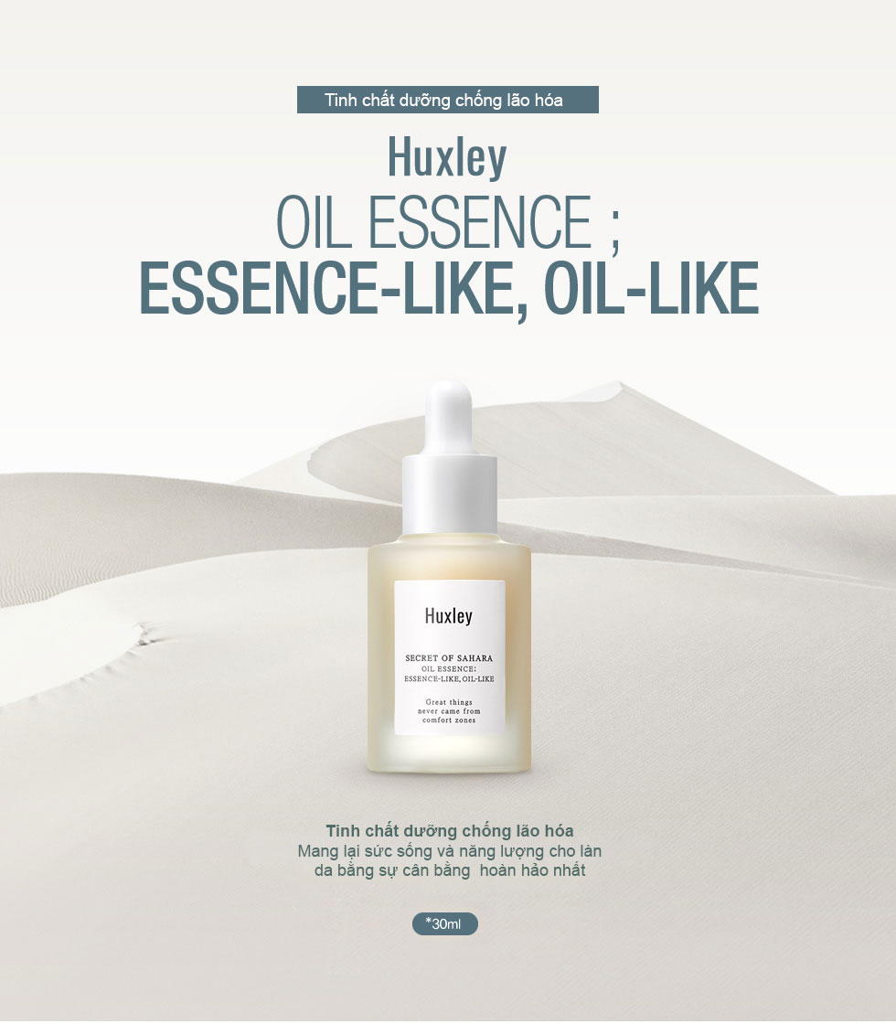 Tinh chất dưỡng phục hồi da chống l&atilde;o h&oacute;a Huxley Oil Essence; Essence-Like, Oil Like 5ml (Travel Size)