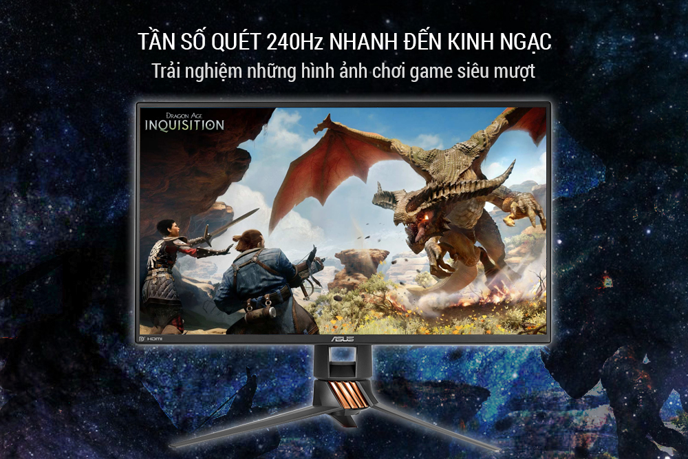 Màn Hình Asus ROG Swift PG258Q 25inch FullHD 1ms 240Hz TN - Hàng Chính Hãng