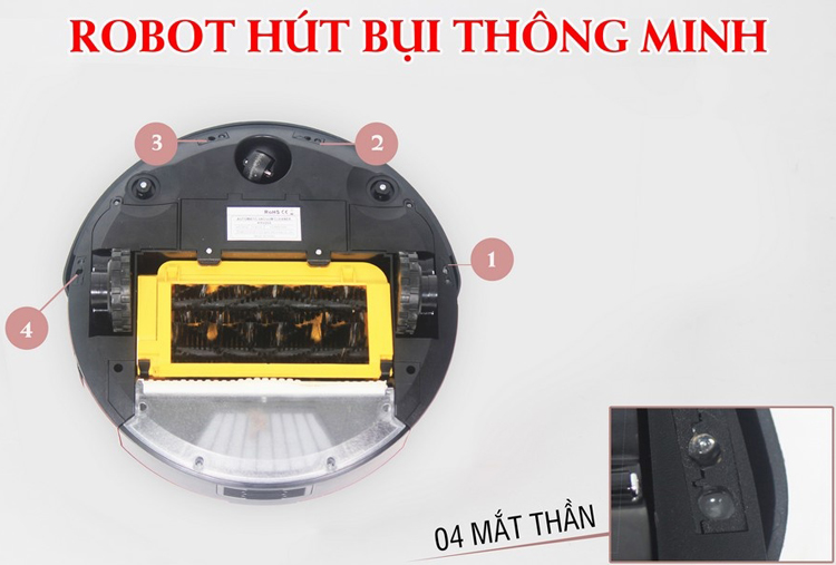 Robot Hút Bụi Lau Nhà Thông Minh Kachi KC-HB01