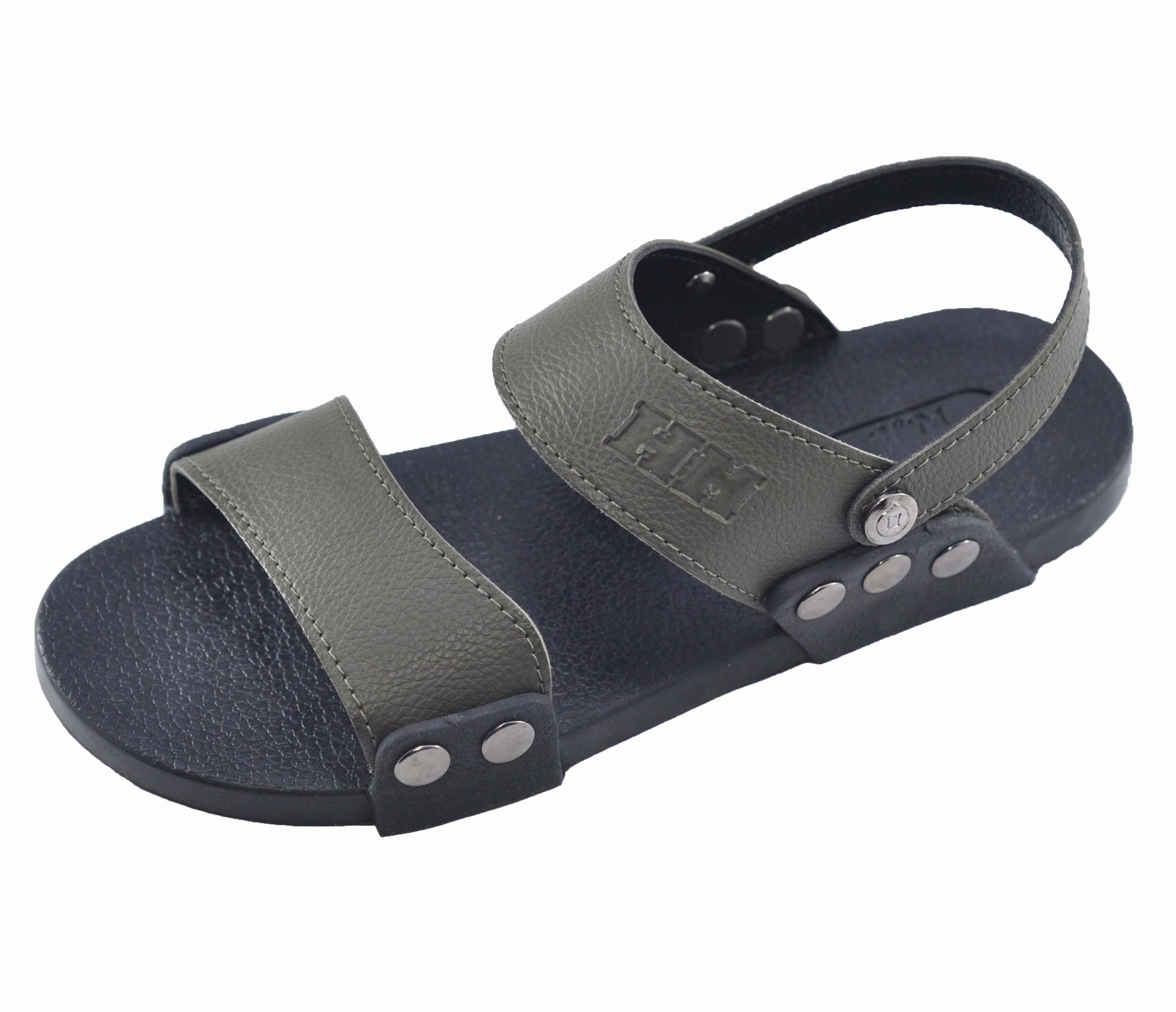 Dép quai hậu nam da PU mềm êm chân - TPU-61A (Xanh rêu)