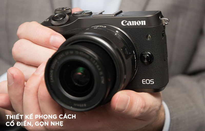 Máy Ảnh Kĩ Thuật Số Mini Canon EOS M6 (15-45) - Bạc