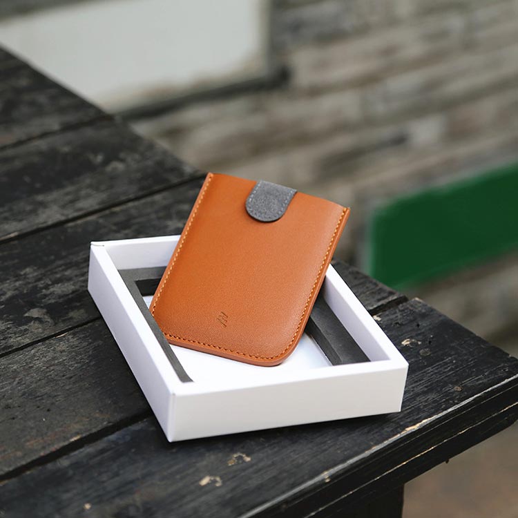 Ví Đựng Thẻ DAX Leather Allocacoc DesignNest - Nâu