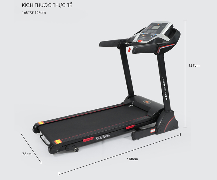 Máy Chạy Bộ Kingsport Kungfu Đơn Năng (Trắng)