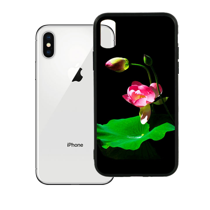 Ốp lưng viền TPU cao cấp cho Iphone X - Lotus 1