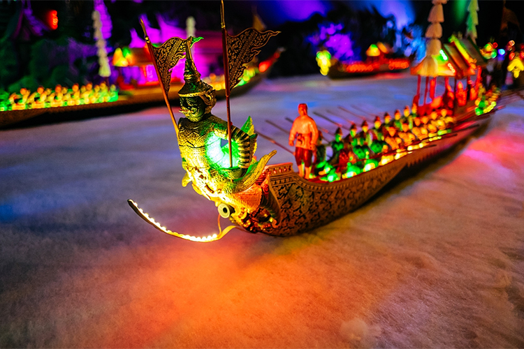 Vé Miniature Thai Royal Barge Pattaya