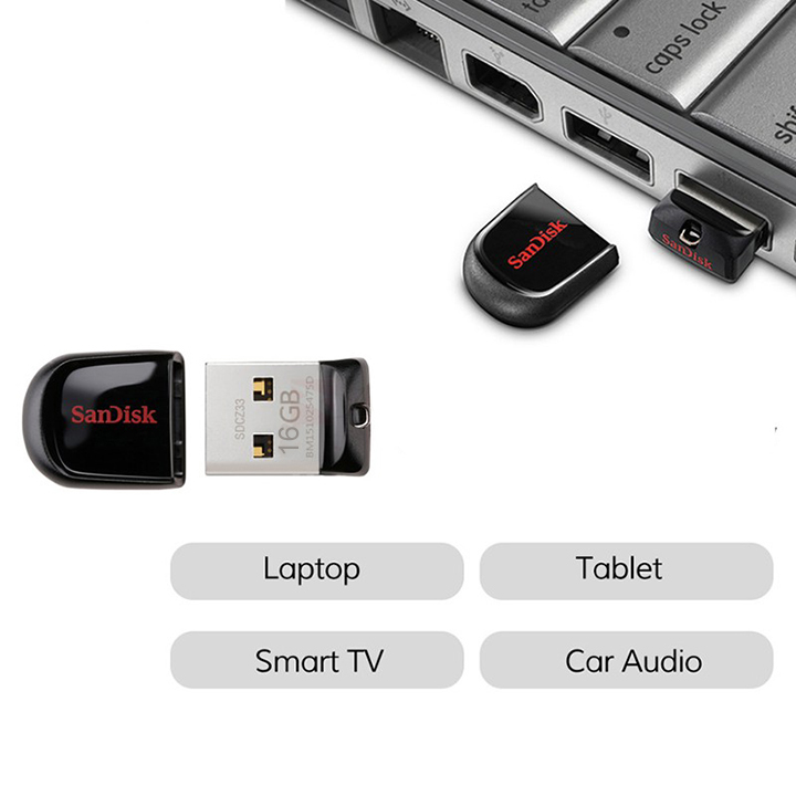 USB 16Gb Sandisk CZ33 chuẩn kết nối 2.0 chính hãng