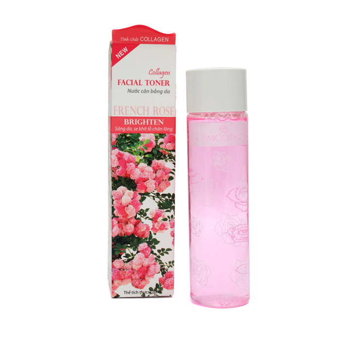 Combo 2 Chai nước cân bằng da Lamcosmé (120ml), chiết xuất từ hoa hồng Pháp, dưỡng ẩm, se khít lỗ chân lông