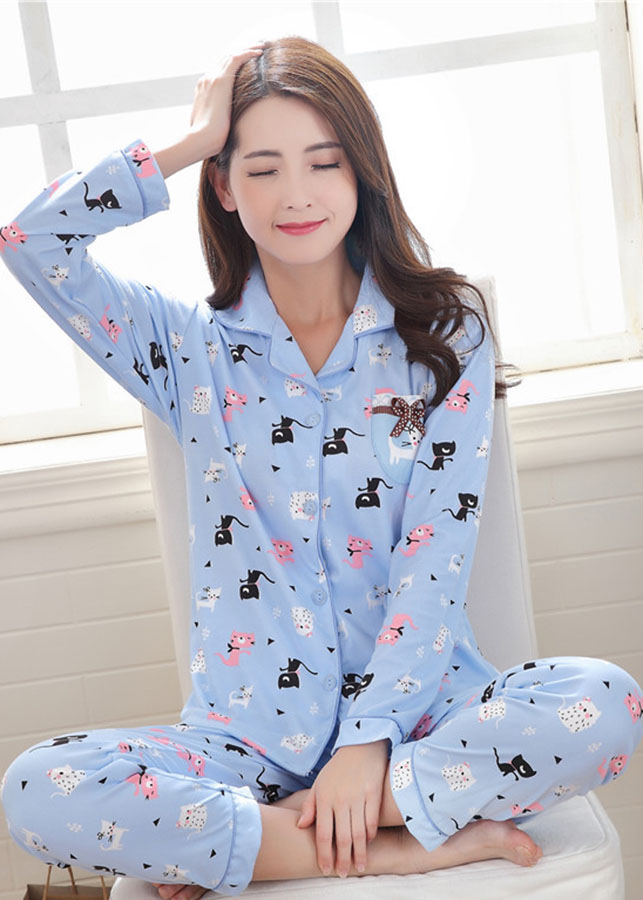 Bộ đồ mặc nhà, đồ ngủ thu đông chất mềm mịn dễ chịu