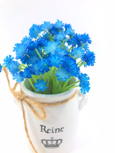 Chậu sứ hoa giả hình tai thỏ màu Xanh lam 1039