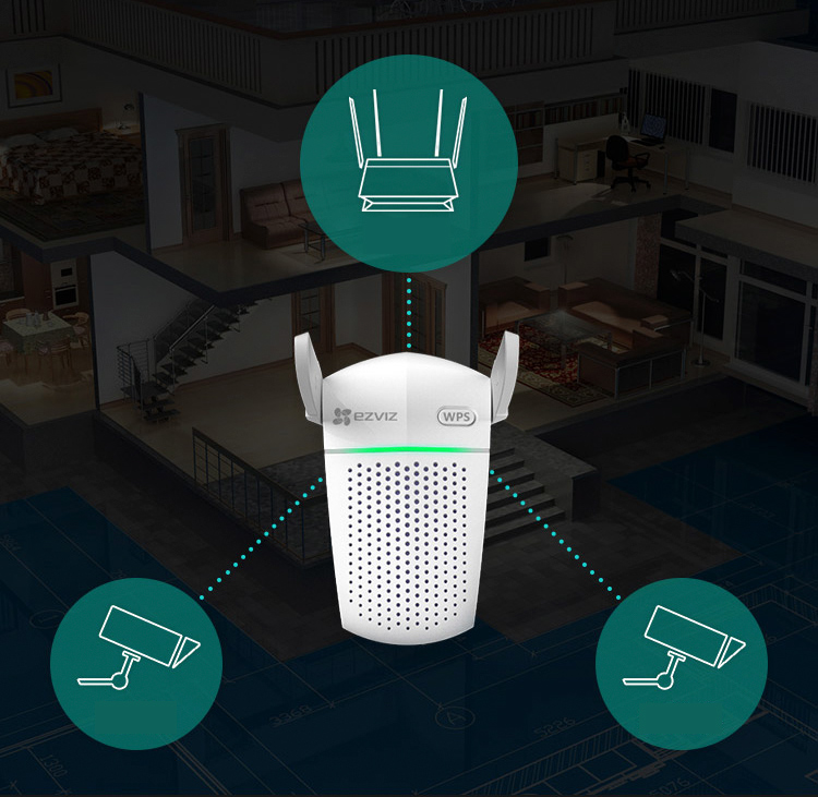 Thiết Bị Khuếch Đại Tín Hiệu Wifi Fluorite (EZVIZ) W2C