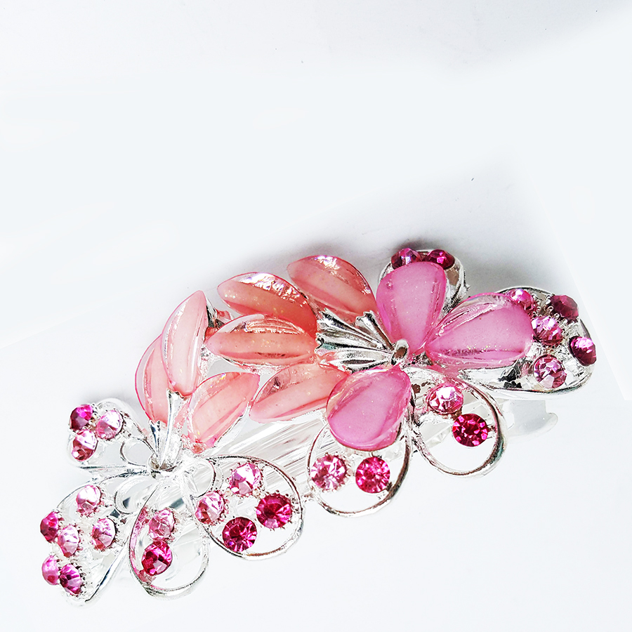 Kẹp Tóc Pha Lê Cao Cấp Hoa Lá Siêu Sang Chảnh