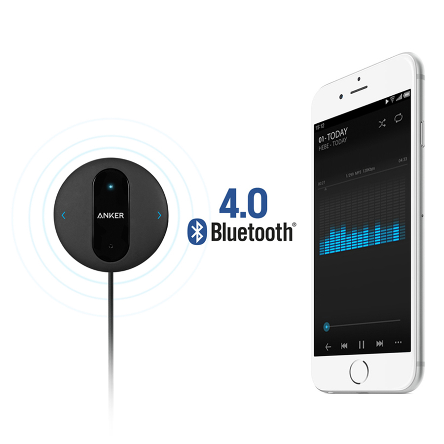 Bộ Thu Phát Âm Thanh Chuyển Đổi Bluetooth 4.0 Anker SoundSync Drive A3351011 (Đen) - Hàng Chính Hãng
