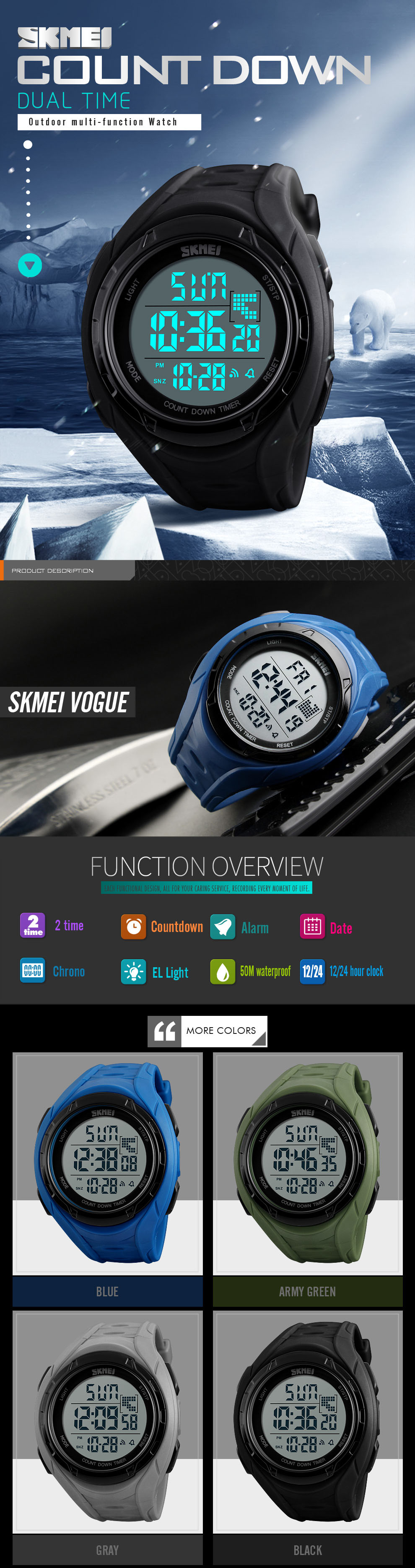 Đồng Hồ Nam Thể Thao SKMEI 1313 - DHA575