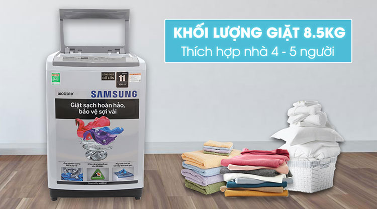 Máy Giặt Cửa Trên Samsung WA85M5120SG/SV (8.5kg) - Xám