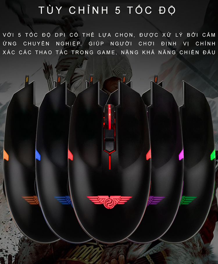 Chuột Chơi Game Có Dây Newmen GX7-Plus 800 - 4000DPI LED RGB - Hàng Chính Hãng