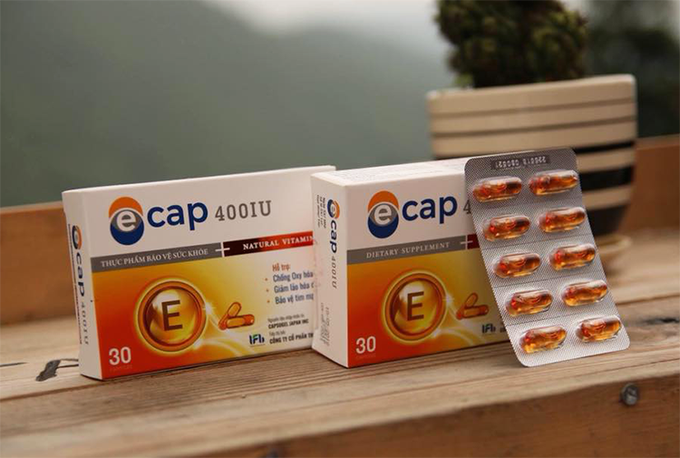 Viên uống Vitamin E 400IU hộp thuốc