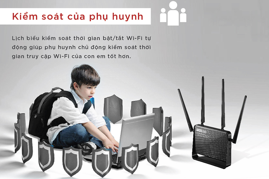 Bộ Phát Sóng Wifi Băng Tầng Kép AC1200 Router Totolink A950RG - Hàng Chính Hãng
