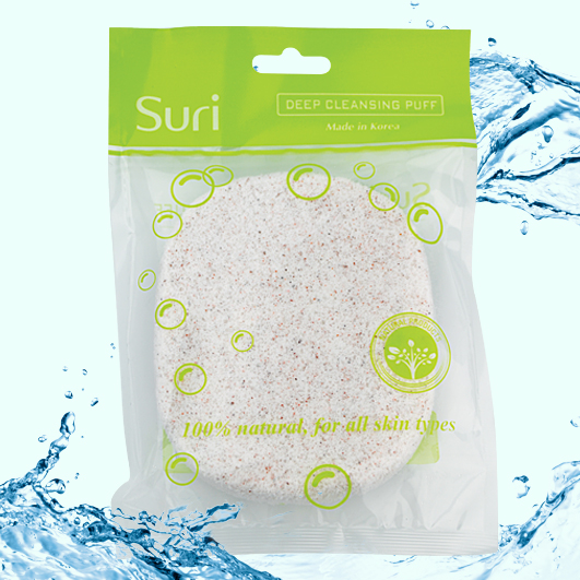 Bông bọt biển trắng cát tẩy tế bào chết Hàn Quốc Suri
