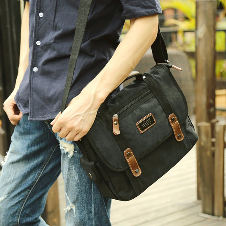 Túi đeo vai nam cao cấp thời trang Hàn Quốc THT43 (24 x 32 cm)