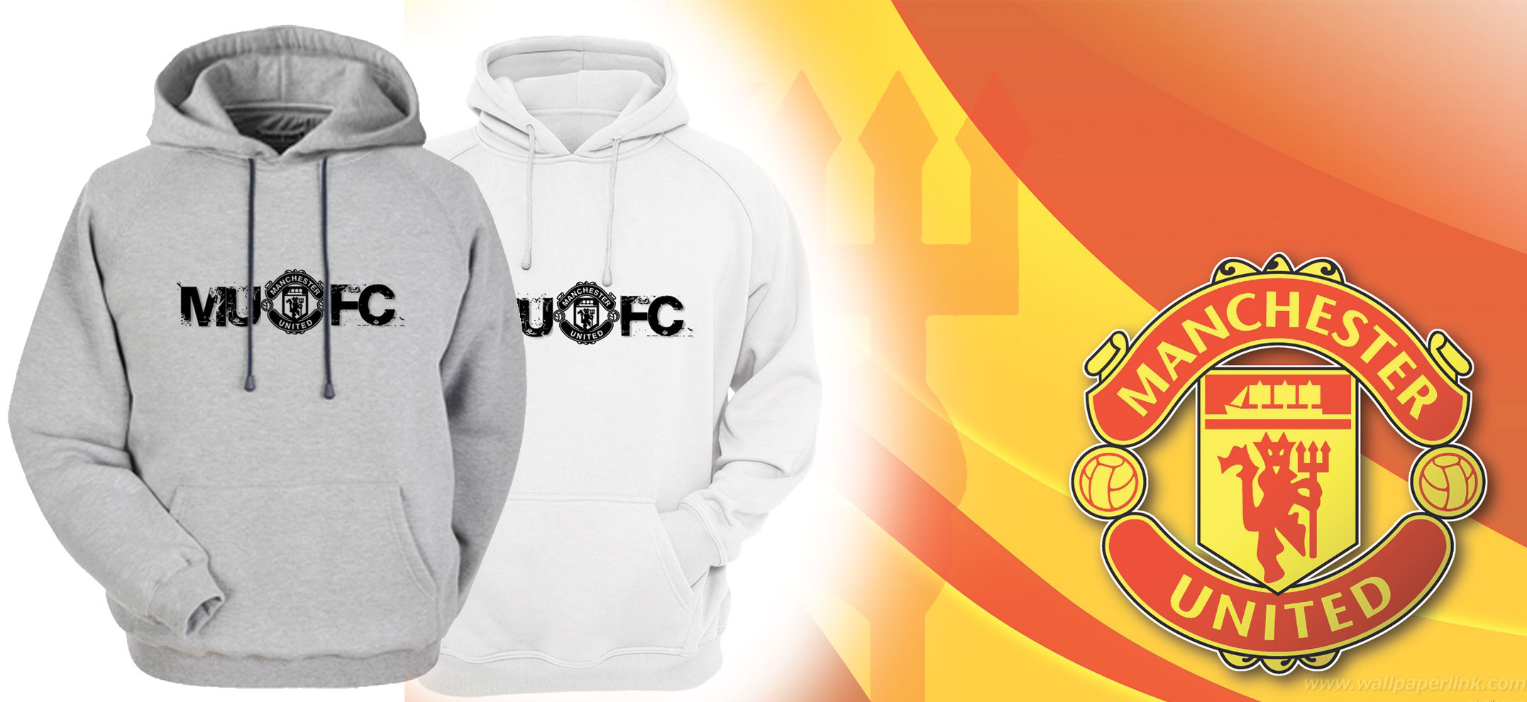 Áo Hoodie Tay Dài Có Mũ Logo Manchester United