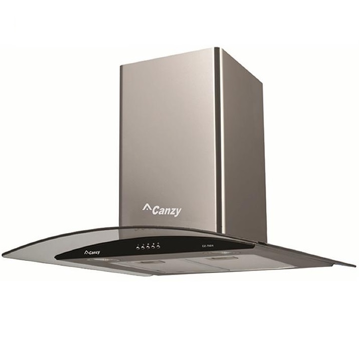 Máy Hút Mùi Bếp Kính Cong 9 Tấc CANZY CZ-90D1 + Kèm Ống Bạc Giảm Ồn Lõi Thép