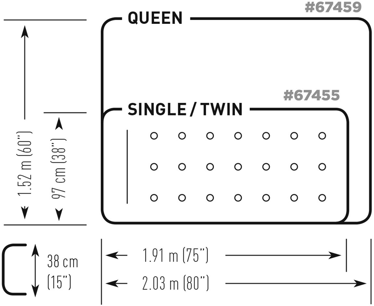 Đệm Hơi Bestway 67459 (203 x 152 x 38 cm)