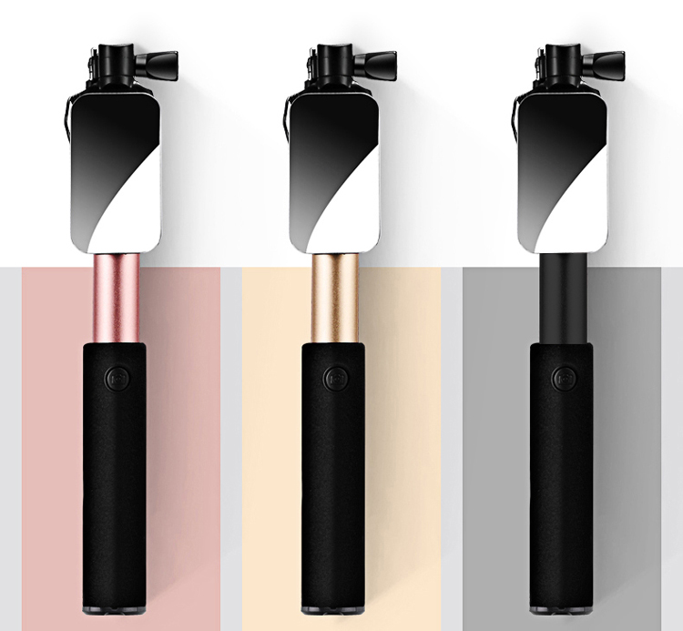 Gậy Chụp Ảnh Tự Sướng Có Gương BIAZE U28 - Đen Xám