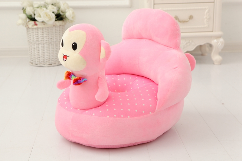 Ghế ngồi thú bông Khỉ Hồng cho bé gái