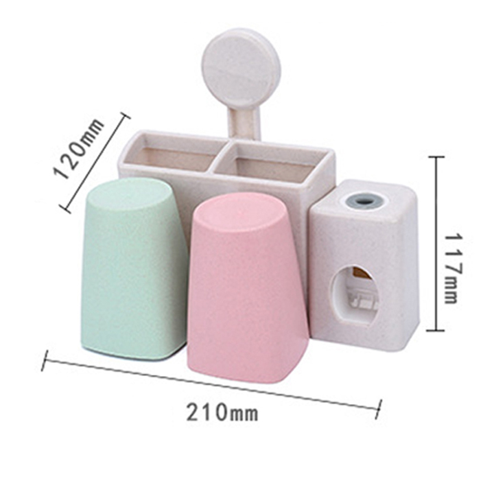 Kệ treo bàn chải và lấy kem tự động 2 cốc cao cấp