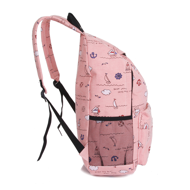 Balo Vải Nữ Đi Học Thời Trang THB76-Hồng (30 x 42cm)