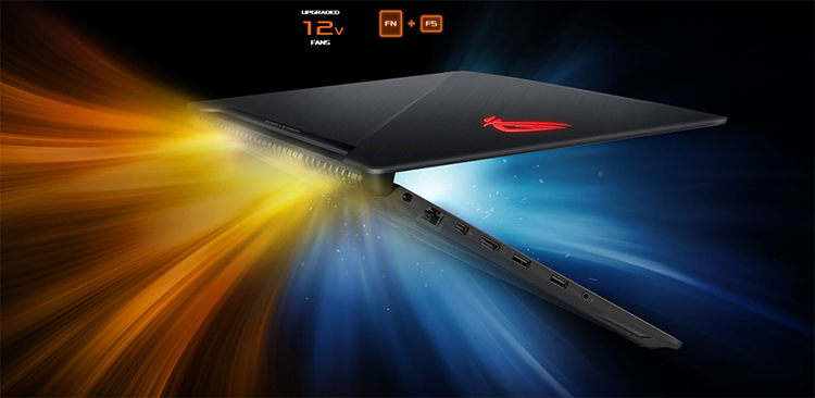 Laptop Gaming Asus ROG Strix SCAR GL703GS-E5011T Core i7-8750H/Win10 (17.3 inch) - Gunmetal Aluminum - Hàng Chính Hãng