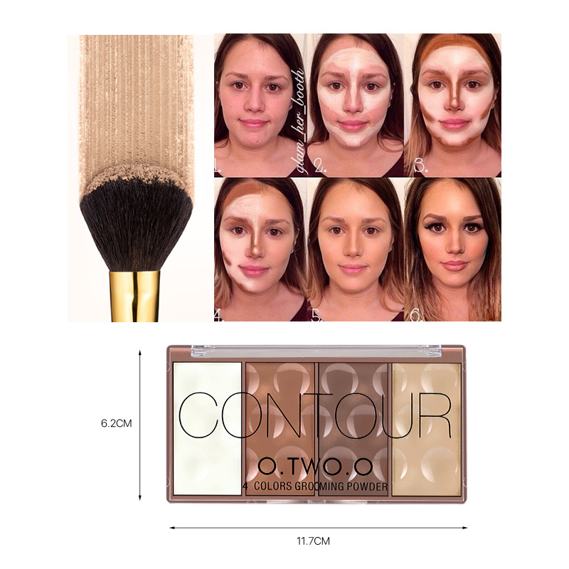 Bảng Phấn Tạo Khối O.TWO.O Contour 4 Shades Palette