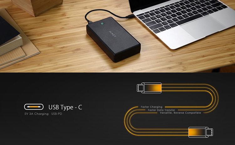 Pin Sạc Dự Phòng AuKey PB-Y7 30000mAh - Hàng Chính Hãng
