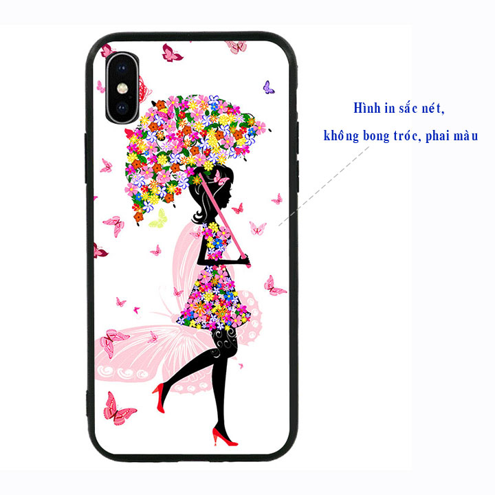 Ốp lưng viền TPU cao cấp cho Iphone X -Beautiful Girl