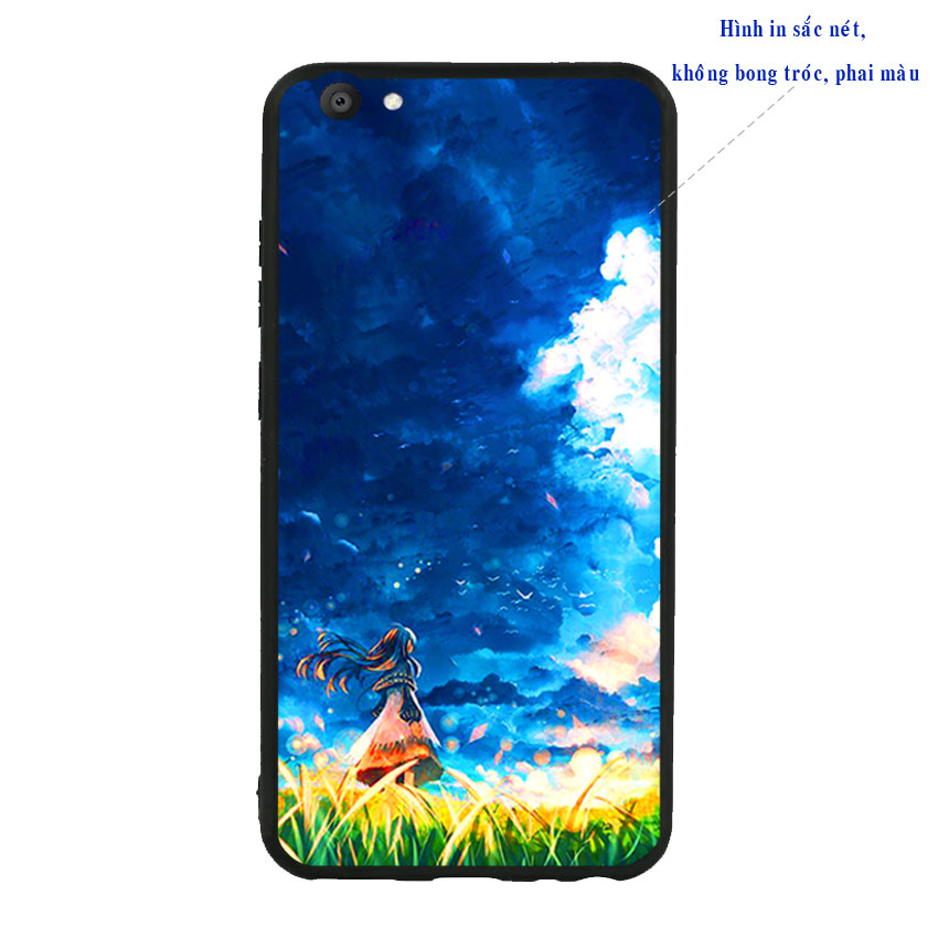 Ốp lưng viền TPU cao cấp cho Vivo V5 - Little Girl