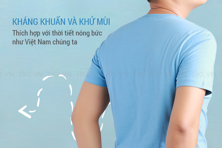 Áo Thun Nam Thoát Nhiệt Nhật Bản Gold Rhino - Xanh biển