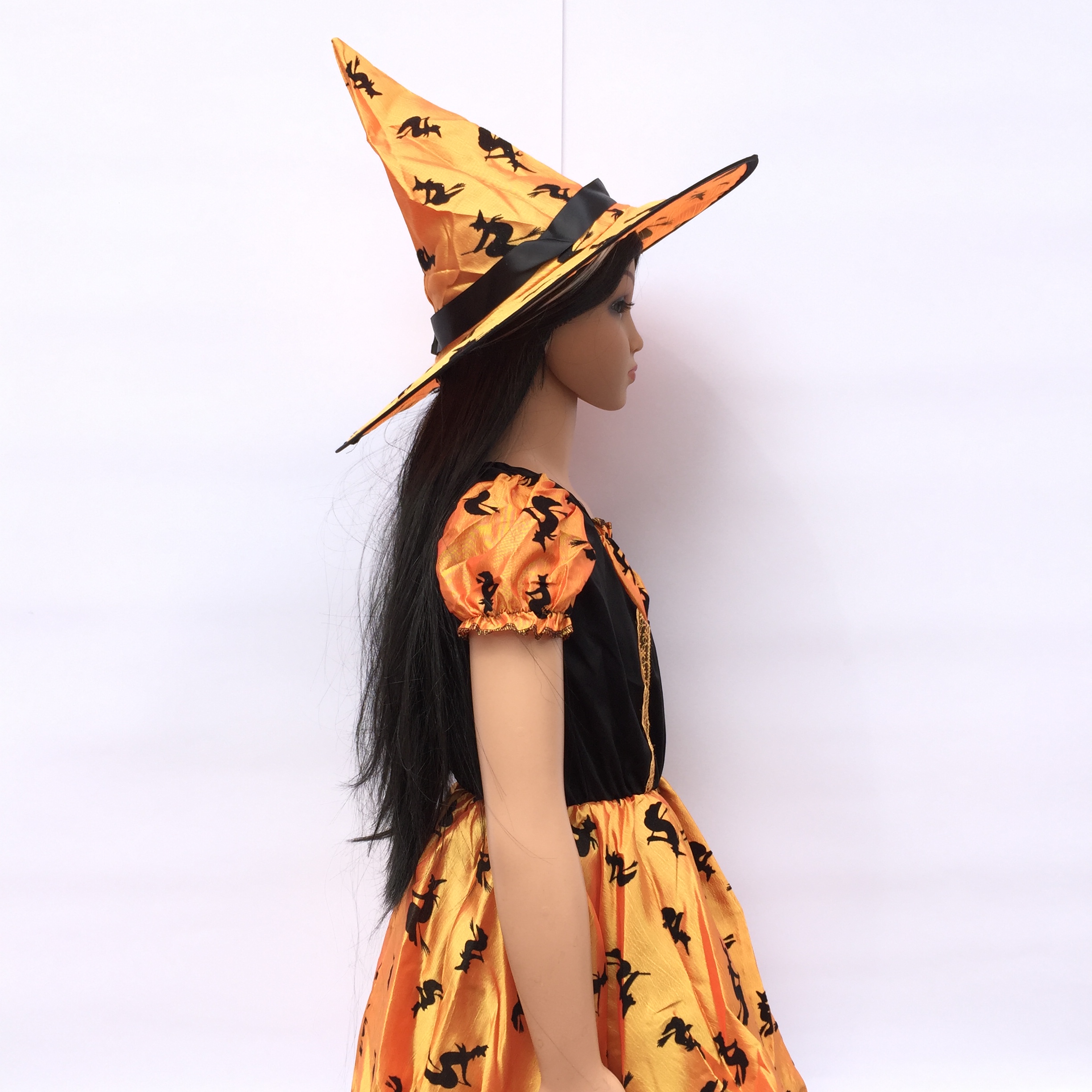 Set váy mũ hóa trang phù thủy cho bé từ 4-6 tuổi chơi trung thu, Halloween