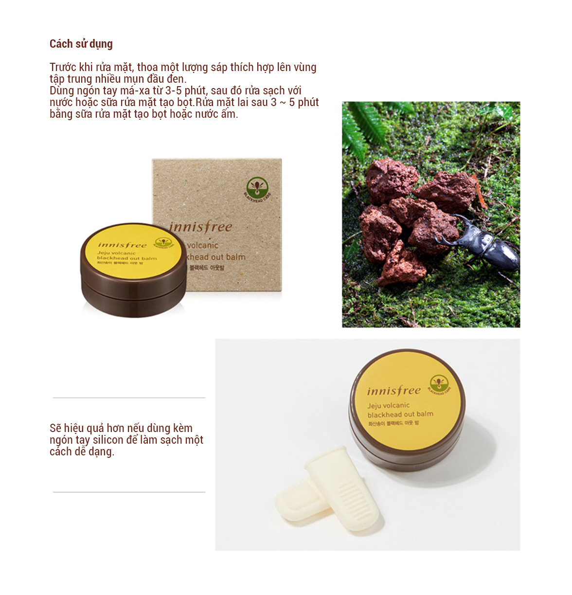 Sáp Trị Mụn Đầu Đen Từ Đá Núi Lửa Jeju Innisfree Jeju Volcanic Blackhead (40ml)