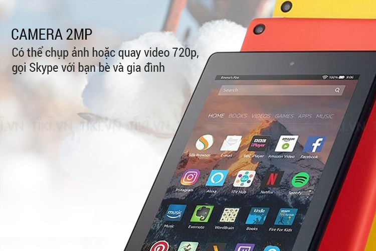 Máy Tính Bảng Kindle Fire HD8 - 32GB (2018) - Hàng Nhập Khẩu