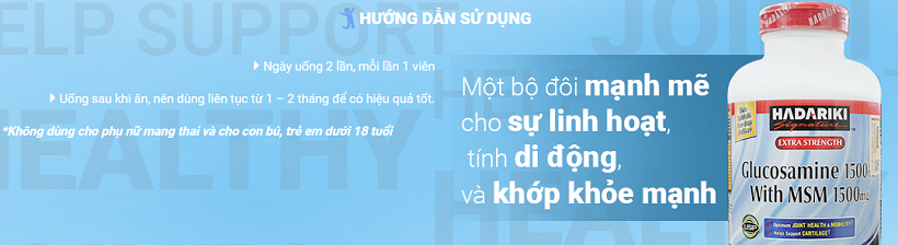 Hướng dẫn sử dụng Hadariki Glucosamine