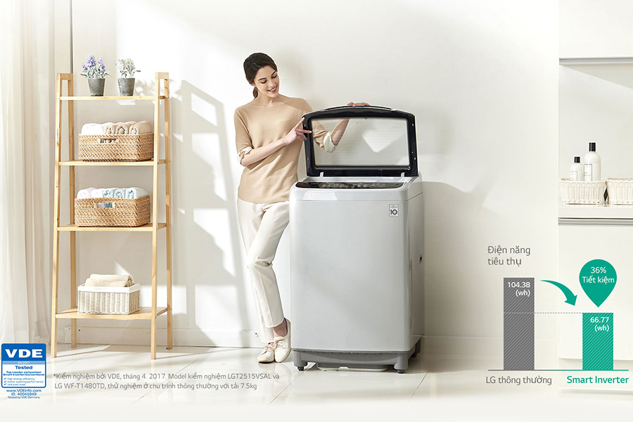 Máy Giặt Cửa Trên Inverter LG T2385VS2W (8.5kg)