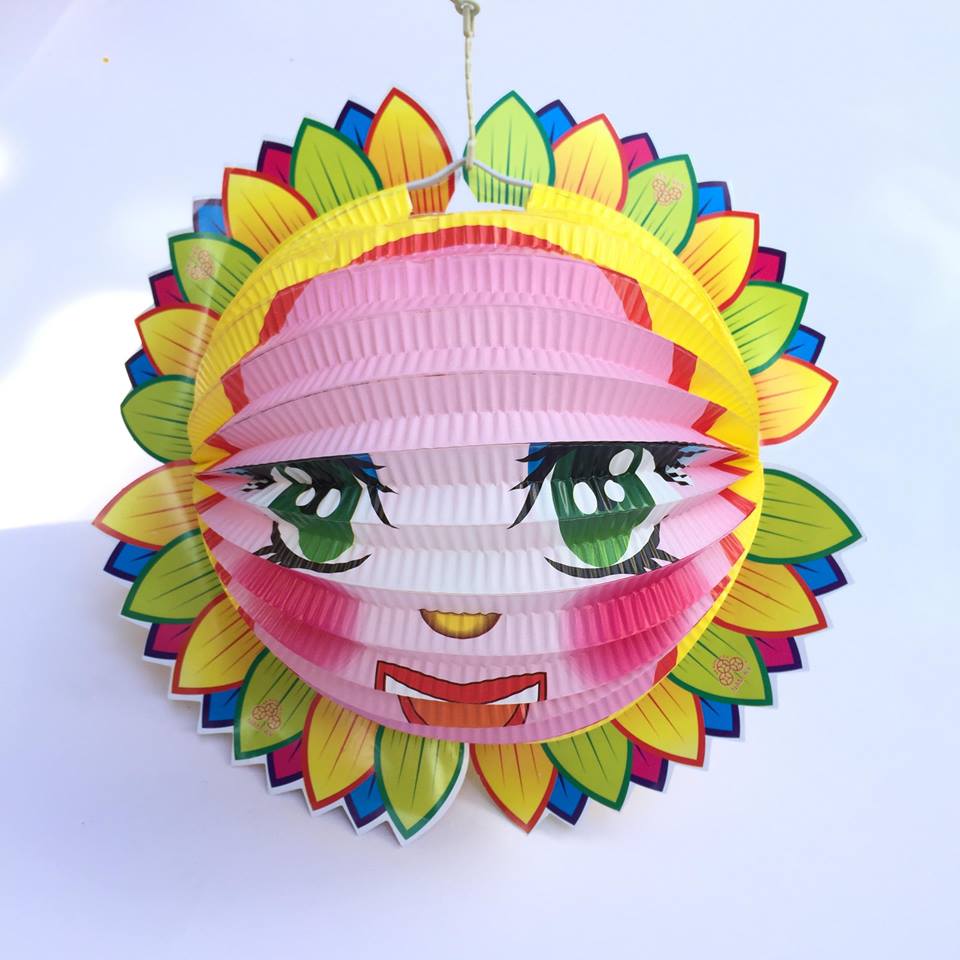Đèn lồng trung thu bằng giấy cỡ to- Hình hoa 