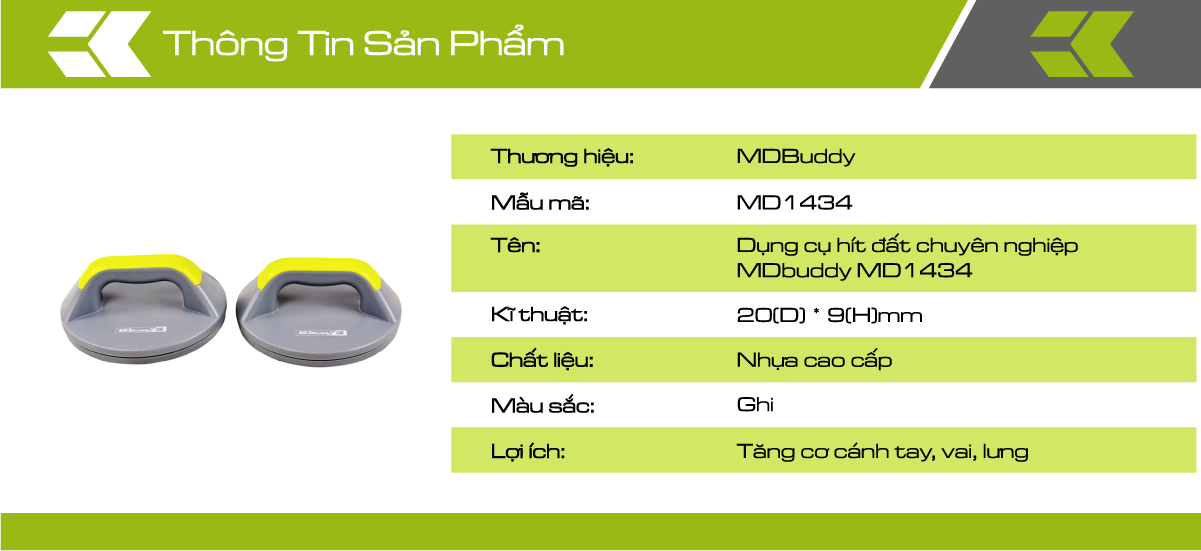 Dụng cụ hít đất chuyên nghiệp MDBuddy MD1434