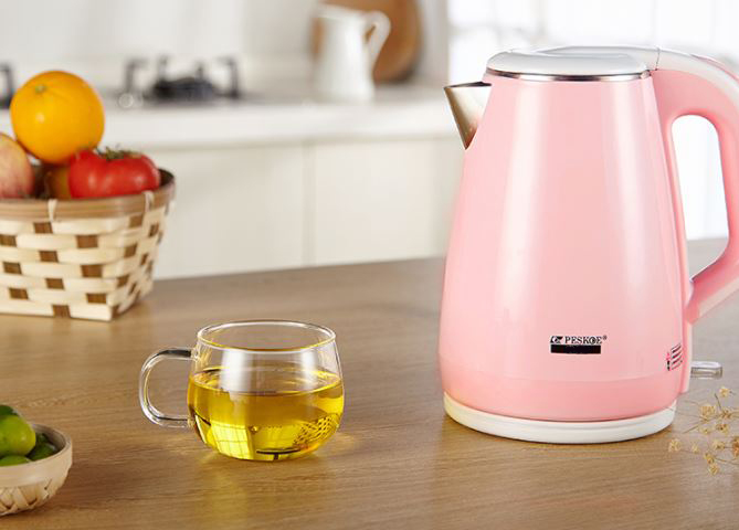 Ấm Điện Peskoe WZD715 CHất Liệu THép Không Gỉ, Cách Nhiệt, Dung Tích 1.8L