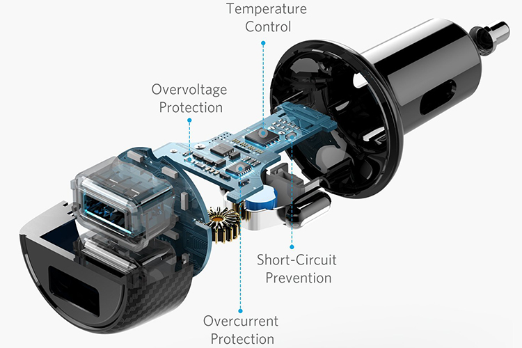 Adapter Sạc Xe Hơi Anker PowerDrive Speed 2 Quick Charge 3.0 A2228H11 - Đen - Hàng Chính Hãng