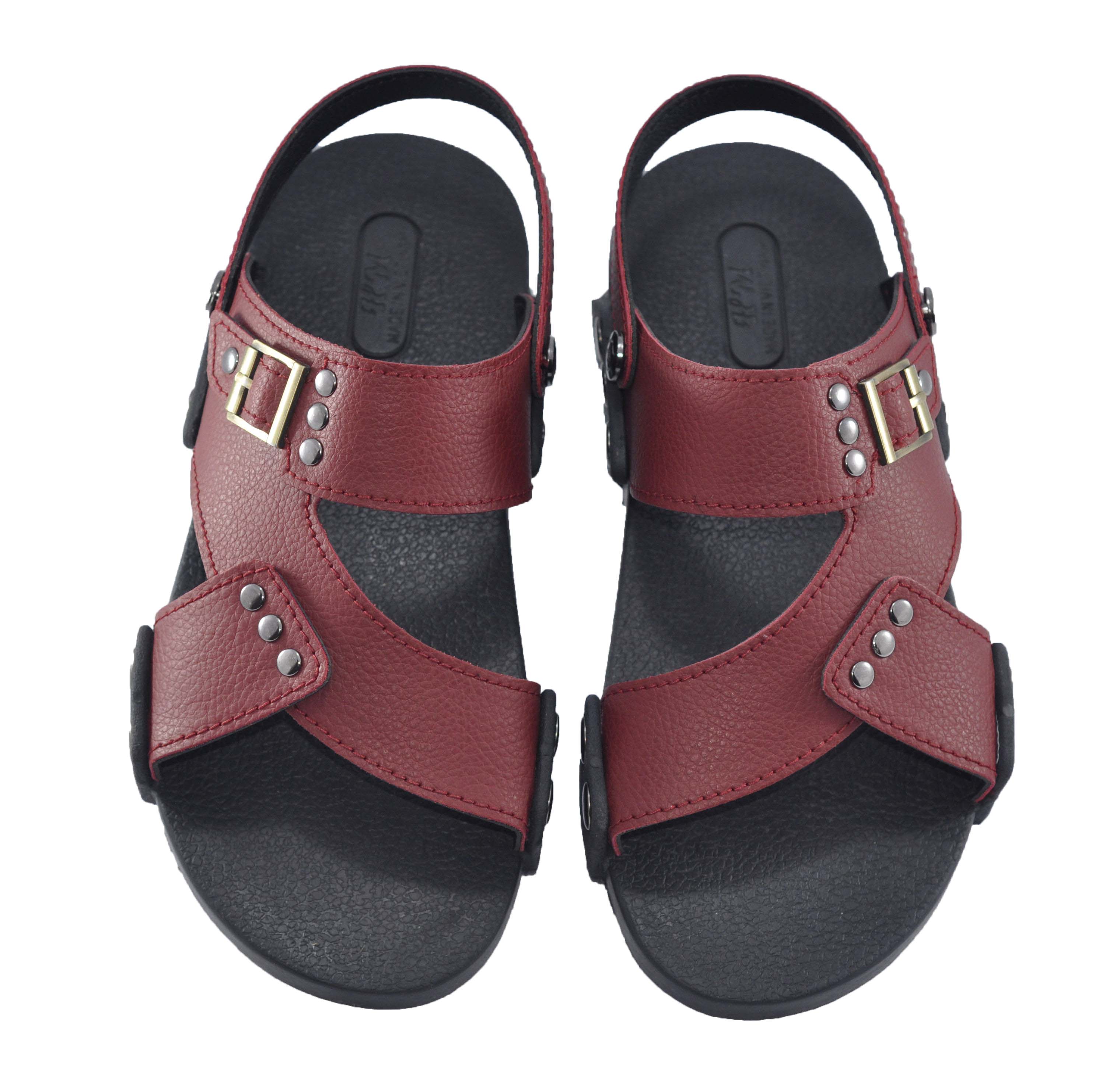 Giày quai hậu nam quai chéo thời trang  - TPU-23A ( Đen)